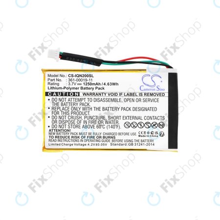 Garmin Nuvi 200, 200W, 205, 205T, 205W, 205WT, 250, 252W, 255, 255T, 255W, 255WT, 260, 260W, 260WT, 270 - Baterija 010-00621-10, 361-00019-11 1250mAh HQ