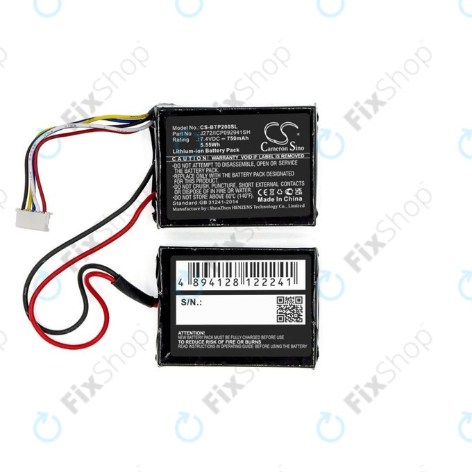 Baterija za Beats Pill 2.0, 750mAh, Li-Ion, 7.4V, J272/ICP092941SH, HQ