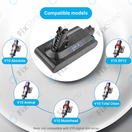 Dyson V10 - Baterija Li-Ion 2500mAh HQ