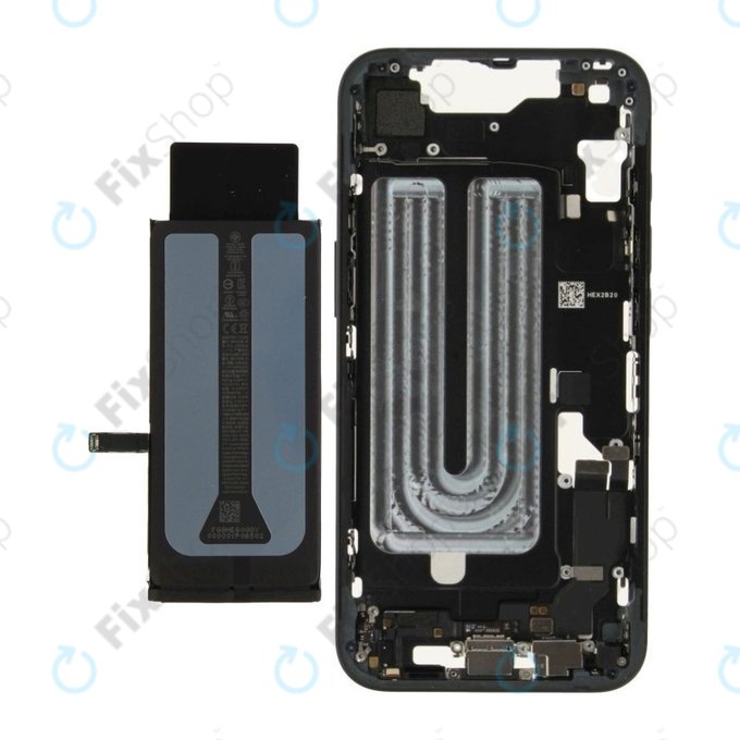 Srednji okvir s baterijom za iPhone 16e | Black | ZD076-00697 | Genuine Apple