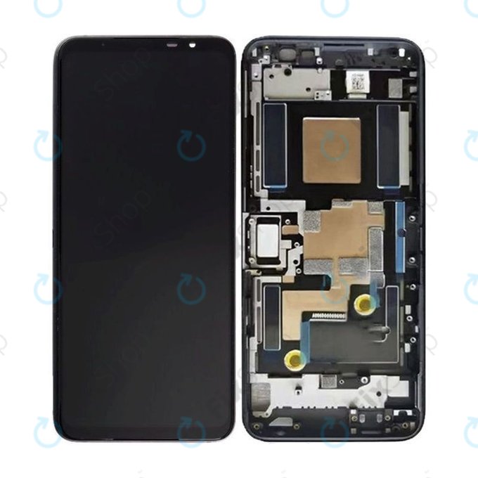 Asus ROG Phone 6D AI2203 - LCD zaslon + zaslon osjetljiv na dodir + okvir (Space Gray) OLED