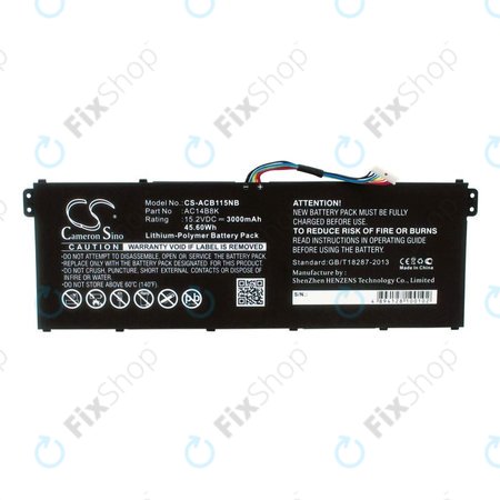 Baterija za Acer Aspire 5, 7 E5, V3, Chromebook 11, 13, 15, 3000mAh, Li-Pol, 15.2V, AC14B18K, HQ