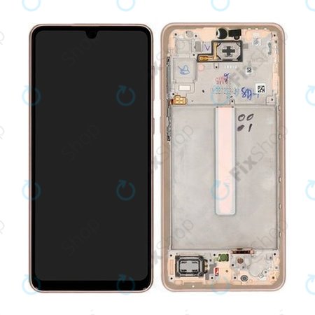 Samsung Galaxy A33 5G A336B - LCD zaslon + zaslon osjetljiv na dodir + okvir (Awesome Peach) - GH82-28143D, GH82-28144D Genuine Service Pack
