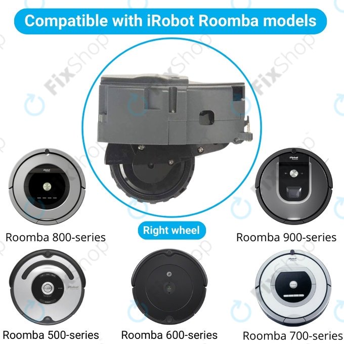 iRobot Roomba 500, 600, 700, 800, 900-series - Kotač s motorom (desno)