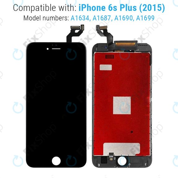 Apple iPhone 6S Plus - LCD zaslon + zaslon osjetljiv na dodir + okvir (crni)