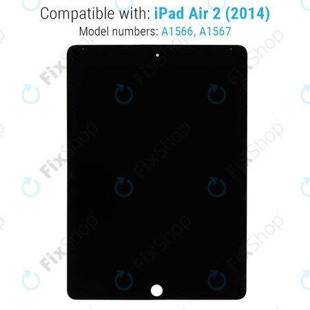 Apple iPad Air 2 - LCD zaslon + zaslon osjetljiv na dodir (Black) Refurbished