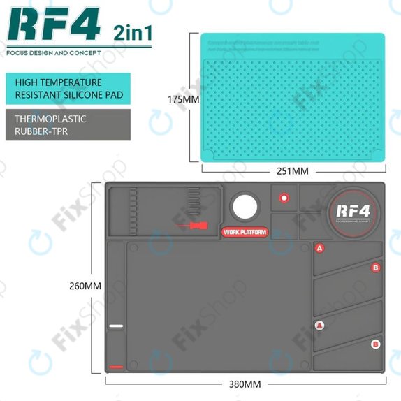 Refox RF4 radna platforma - ESD antistatička podloga za otpornost na toplinu