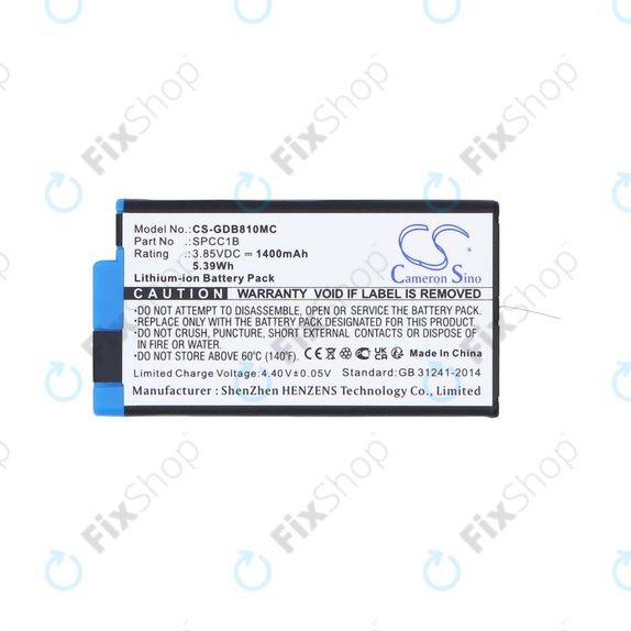 Baterija za GoPro Max, Max 360, Acbat-001, 1400mAh, Li-Ion, 3.85V, SPCC1B, HQ