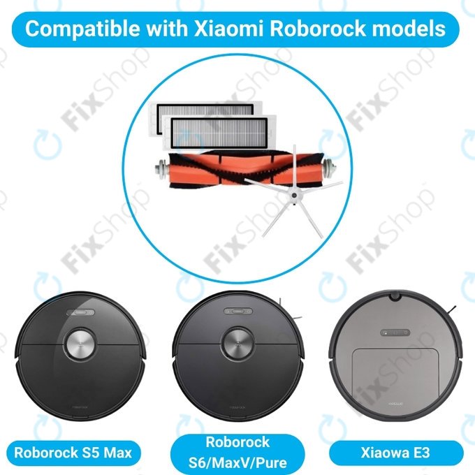 Xiaomi Roborock S5, S5 Max, S6, S6 MaxV, S6 Pure, S7, S7 MaxV, Mi Robot Vacuum Mop 1C, 1S, Xiaowa E2, Lite C10 - Početni set (bijeli)