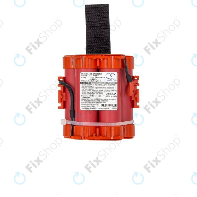 Flymo 1200R-serija, Gardena R40, R50, R70, R80-serija, Husqvarna 105, 305, 308-serija, McCulloch ROB R-serija - Baterija 574 47 68-01 2500mAh HQ