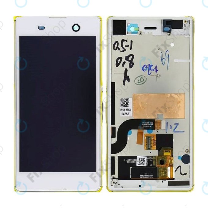 Sony Xperia M5 E5603 - LCD zaslon + zaslon osjetljiv na dodir + okvir (bijeli) - 191HLY0004B-WCS Originalni servisni paket