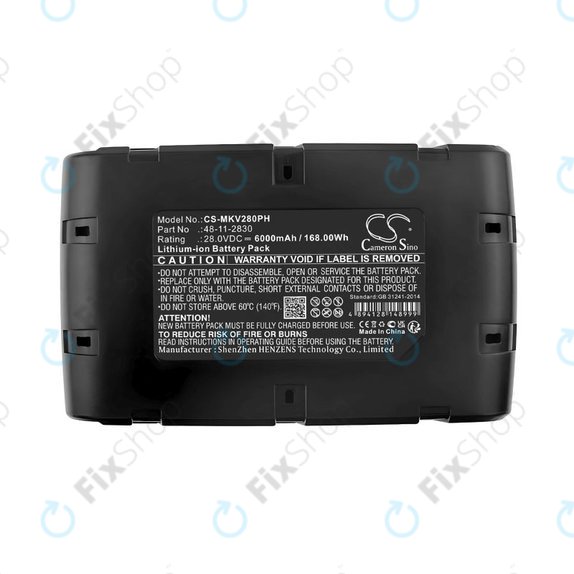 Baterija za Milwaukee HD28 SG, HD28 SX, 6000mAh, Li-Ion, 28V, 0700 956 730, HQ