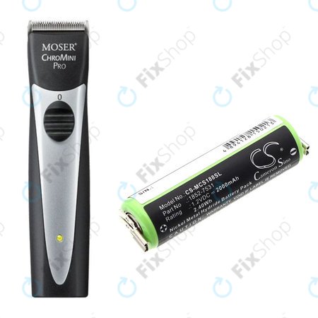 Baterija za Moser Easy Style 1881, 2000mAh, Ni-MH, 1.2V, 1852-7531, HQ