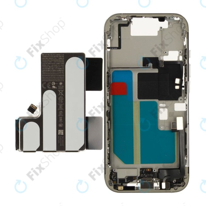 Srednji okvir s baterijom za iPhone 16 Pro | White Titanium | ZD076-00690 | Genuine Apple