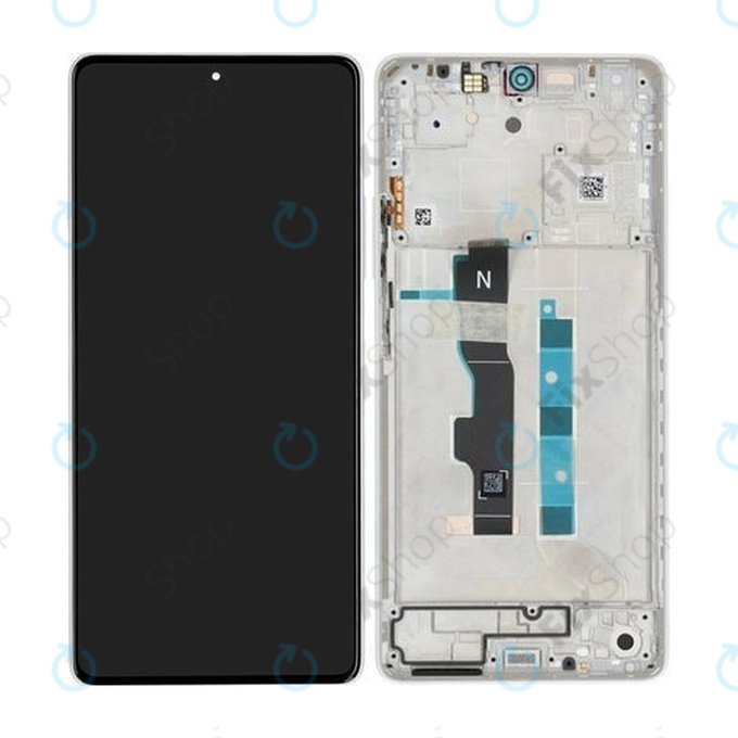 Xiaomi Redmi Note 13 5G 2312DRAABC - LCD zaslon + zaslon osjetljiv na dodir + okvir (Arctic White) - 5600040N1700 Genuine Service Pack