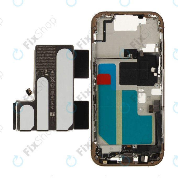 Srednji okvir s baterijom za iPhone 16 Pro | Desert Titanium | ZD076-00691 | Genuine Apple