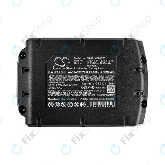 Baterija za Milwaukee, Atlas Copco, Berner, 2000mAh, Li-Ion, 18V, M18, HQ