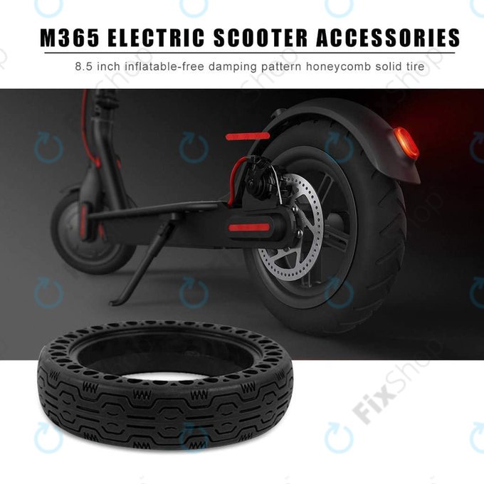 Xiaomi Mi Electric Scooter 1S, 2 M365, Essential, Pro, Pro 2 - Izdržljiva puna guma bez zračnica (Tip 2) (Black)