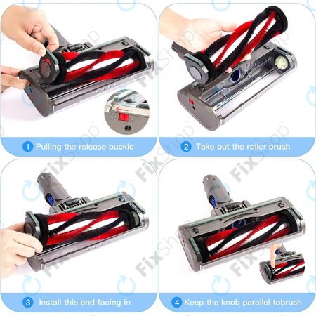 Dyson V-series, Outsize - Glava za čišćenje s mekim valjkom i LED svjetlom