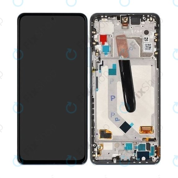 Xiaomi Mi 11i - LCD zaslon + zaslon osjetljiv na dodir + okvir (Celestian Silver) - 5600040K1100 Originalni servisni paket