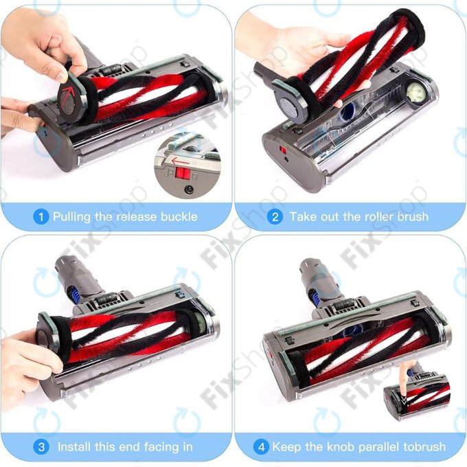 Dyson V-series, Outsize - Glava za čišćenje s mekim valjkom i LED svjetlom