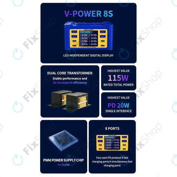 Mechanic V-Power 8S - Servisna Stanica za Punjenje