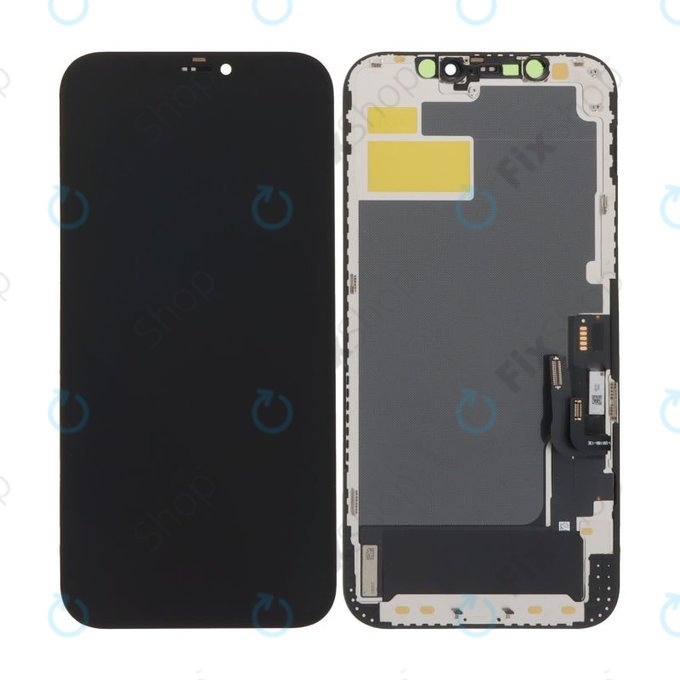 Zaslon Soft OLED za iPhone 12, 12 Pro - Dodirno staklo + Okvir, DIAGNOSTIC