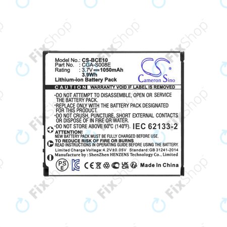 Baterija za Panasonic Lumix DMC, 1050mAh, Li-Ion, 3.7V, DMW-BCE10, HQ