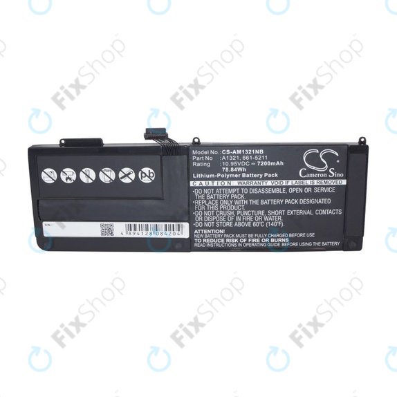 Apple MacBook Pro 15" A1286 (sredina 2009. - Sredina 2010.) - Baterija A1321 7200 mAh HQ