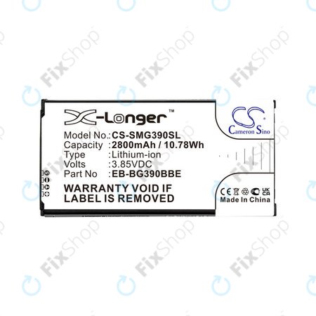 Baterija za Samsung Galaxy Xcover 4, 4S, 2800mAh, Li-Ion, 3.85V, EB-BG390BBE, HQ