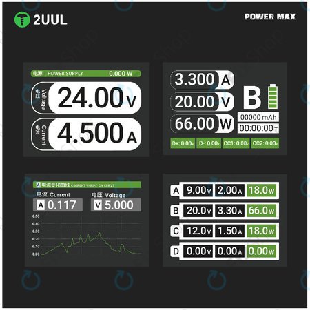 Stanica za punjenje, 200W s više priključaka, 2UUL PC01
