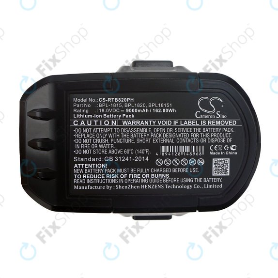 Baterija za Ryobi BID1821, CCC, CTR-180l, P200, P600, P730, 9000mAh, Li-Ion, 18V, BPL-1815, HQ