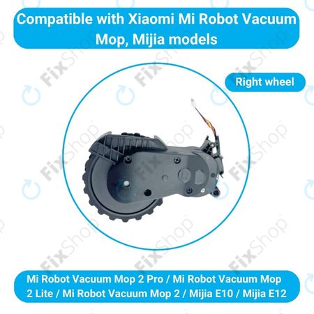 Xiaomi Mijia E10, E12, Mi Robot Vacuum Mop 2 Lite, 2 Pro - Kotač s motorom (desno) (Crna)