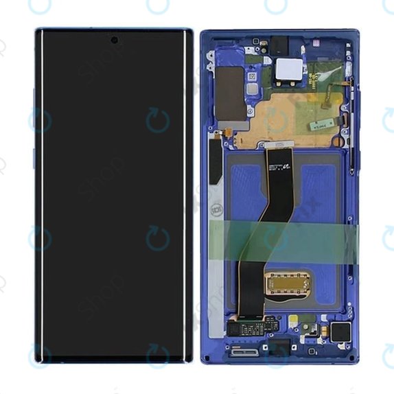 Samsung Galaxy Note 10 Plus N975F - LCD zaslon + zaslon osjetljiv na dodir + okvir (Aurora plava) - GH82-20838D, GH82-20900D Originalni servisni paket