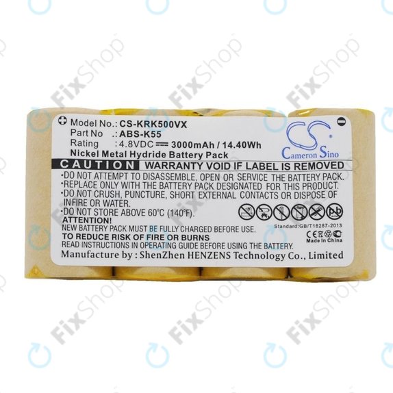 Kärcher K50, K85 - Baterija ABS-K55 Ni-MH 4.8V 3000mAh HQ