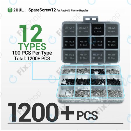 Set Phillips vijaka za Android servise, 2UUL SC12, 1200kom/pak