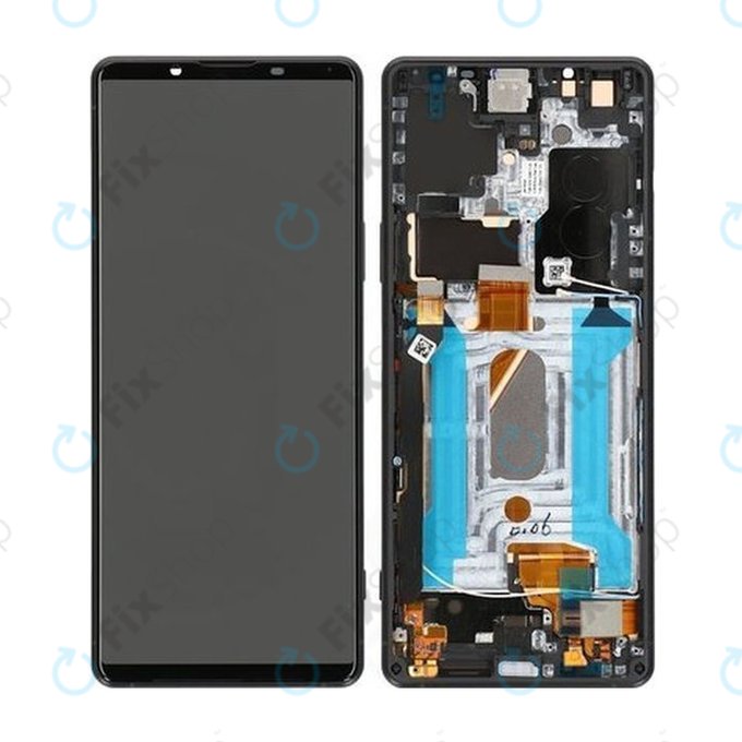 Sony Xperia 1 III - LCD zaslon + zaslon osjetljiv na dodir (crni) - A5032173A Originalni servisni paket