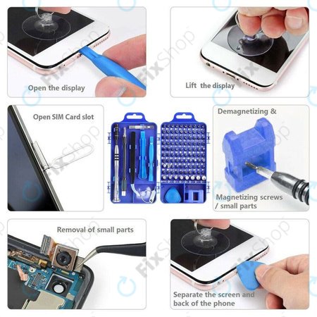 Kingsdun - Precizni set odvijača i bitova za popravak mobitela, računala i elektroničkih uređaja 115u1