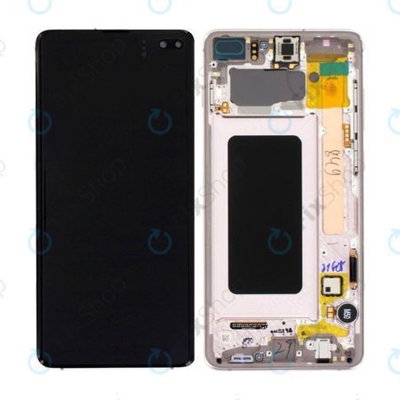 Samsung Galaxy S10 Plus G975F - LCD zaslon + zaslon osjetljiv na dodir + okvir (Flamingo Pink) - GH82-18849D, GH82-18834D Originalni servisni paket