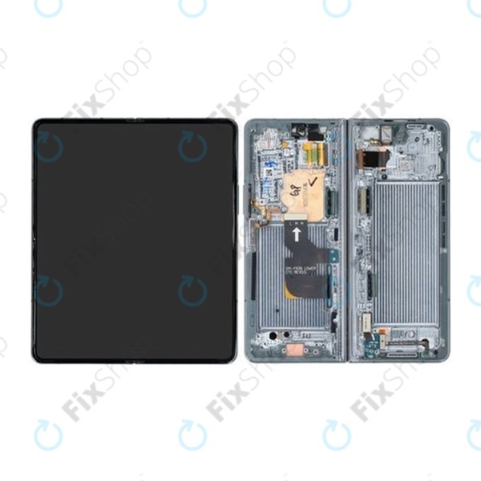 Samsung Galaxy Z Fold 4 F936B - LCD zaslon + zaslon osjetljiv na dodir + okvir (Graygreen) - GH82-29461B, GH82-29462B Genuine Service Pack