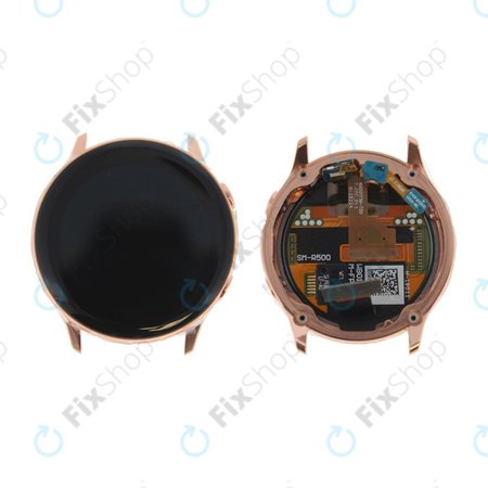 Samsung Galaxy Watch Active R500 - LCD zaslon + zaslon osjetljiv na dodir + okvir (zlatni) - GH82-18797D Originalni servisni paket