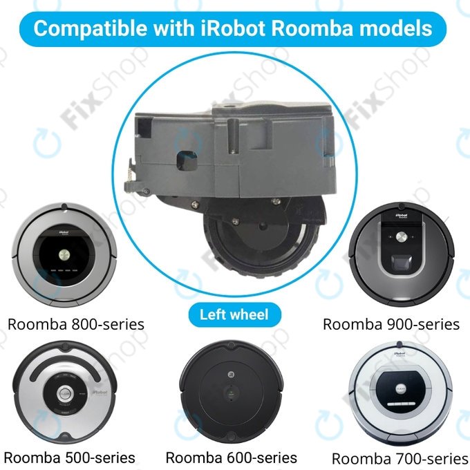iRobot Roomba 500, 600, 700, 800, 900-series - Kotač s motorom (lijevo)