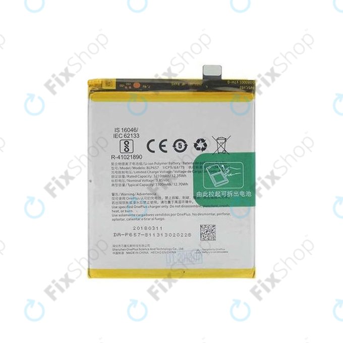 OnePlus 6 - Baterija BLP657 3210mAh