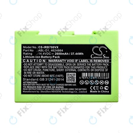 iRobot Roomba e-series, i-series - Baterija ABL-D1, 4624864, ABL-D2 2600mAh HQ