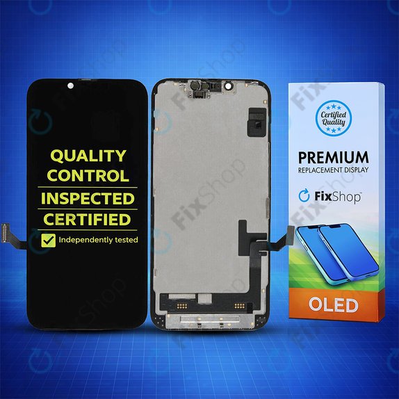 Zaslon Soft OLED za iPhone 14, Dodirni ekran s okvirom, FixPremium