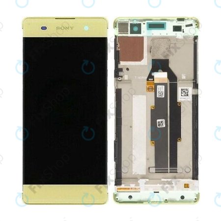 Sony Xperia XA F3111 - LCD zaslon + zaslon osjetljiv na dodir + okvir (zlatni) - 78PA3100020 Originalni servisni paket