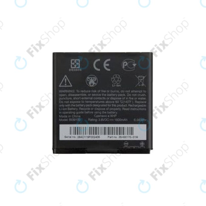HTC Sensation XL - Baterija BI39100 1600mAh - 35H00186-00M