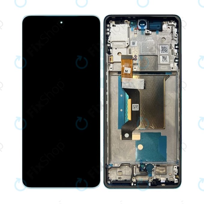 Motorola Edge 60 Fusion - LCD zaslon + zaslon osjetljiv na dodir + okvir (Amazonite) - 5D68C29879 Genuine Service Pack