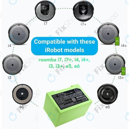 iRobot Roomba e-series, i-series - Baterija ABL-D1, 4624864, ABL-D2 2600mAh HQ