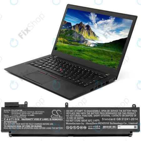 Baterija za Lenovo ThinkPad T460s, T470s, 2000mAh, Li-Pol, 11.4V, 00HW022, HQ